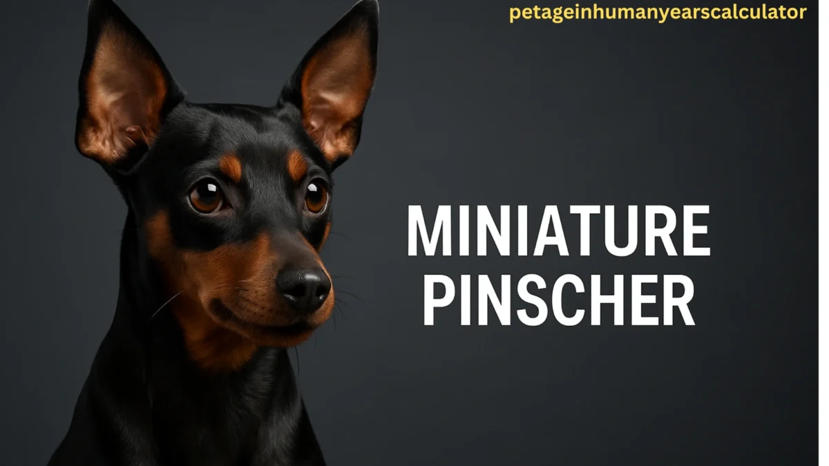 Miniature Pinscher dog standing alert with a sleek short coat, showing its confident and energetic temperament