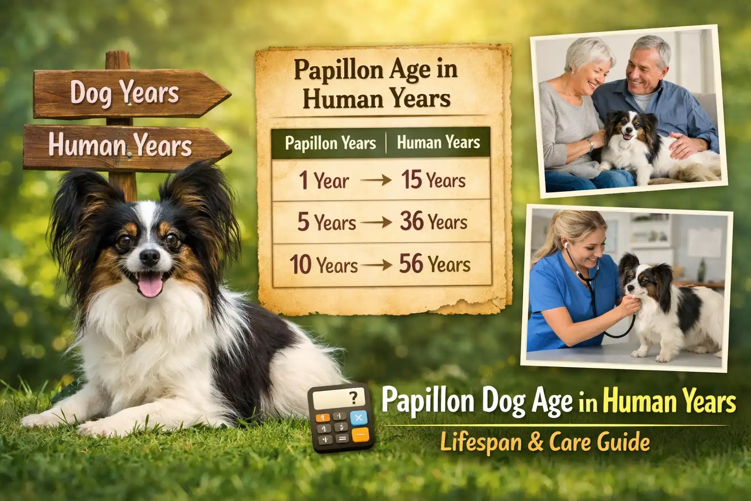 Papillon lifespan and age chart in human years