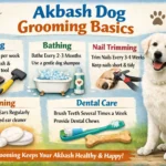 An adult Akbash dog being brushed at home, showing its thick double coat