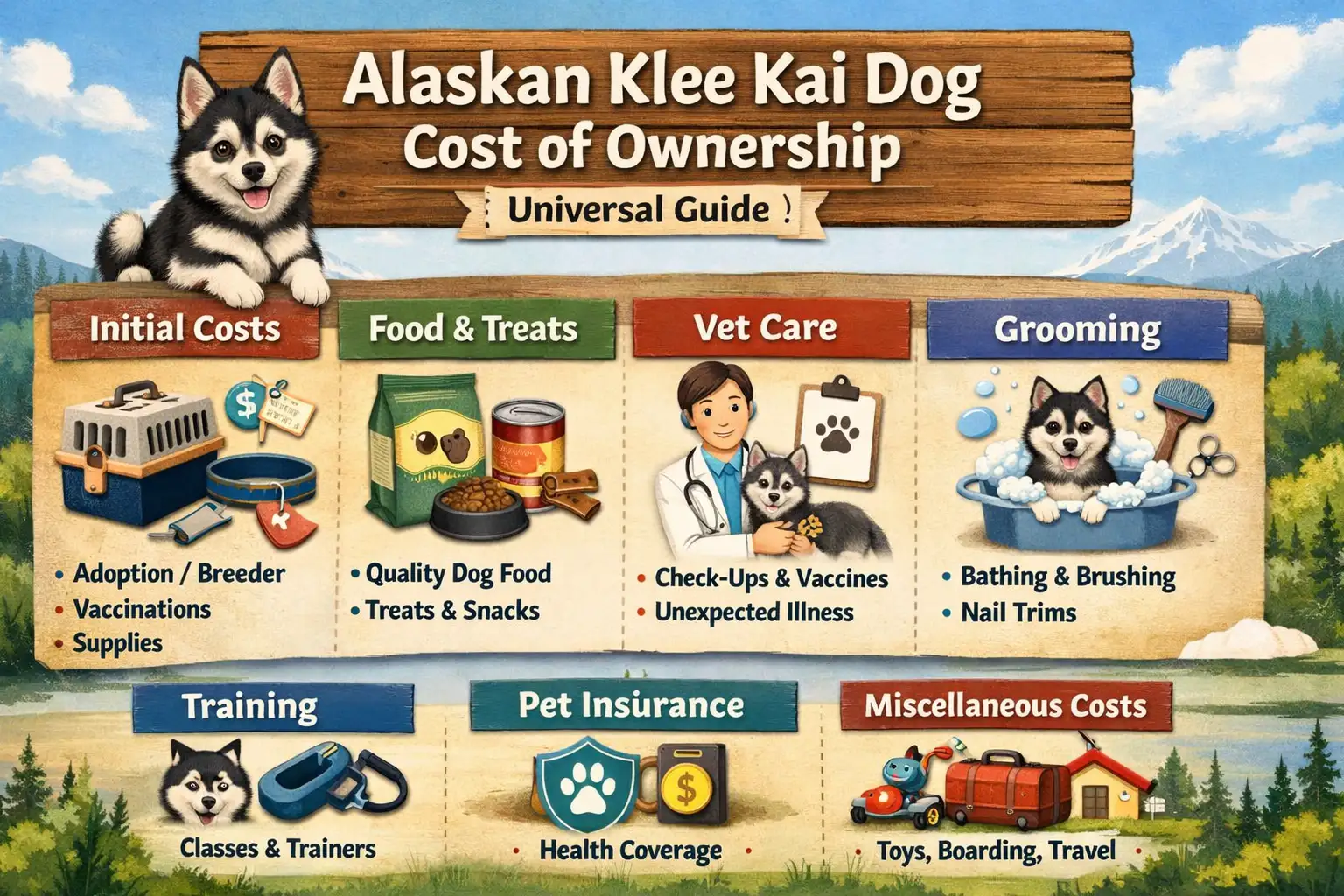 Adult Alaskan Klee Kai standing outdoors for a cost and ownership expenses guide