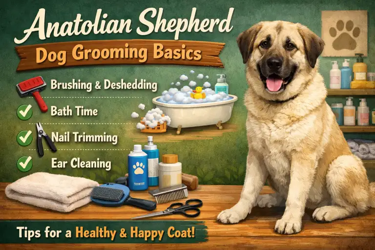 Anatolian Shepherd Dog grooming basics including coat care, shedding, and hygiene needs