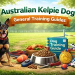 Australian Kelpie dog engaged in active training, demonstrating intelligence and working-dog focus