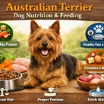 Australian Terrier eating a balanced meal for a breed-specific nutrition and feeding guide