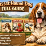 Basset Hound dog standing outdoors showing typical breed appearance temperament and personality traits