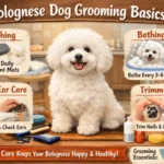 Bolognese dog grooming guide showing coat care, brushing, and grooming maintenance