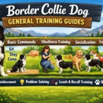 Border Collie practicing obedience training with focused attention during a structured training session
