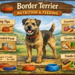 Border Terrier feeding guide showing food amounts, diet chart, portion sizes, and nutrition tips