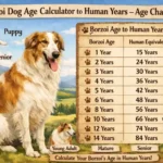 Borzoi dog age chart converting dog age into human years