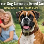 Adult Boxer dog showing alert expression, muscular build, and confident temperament outdoors