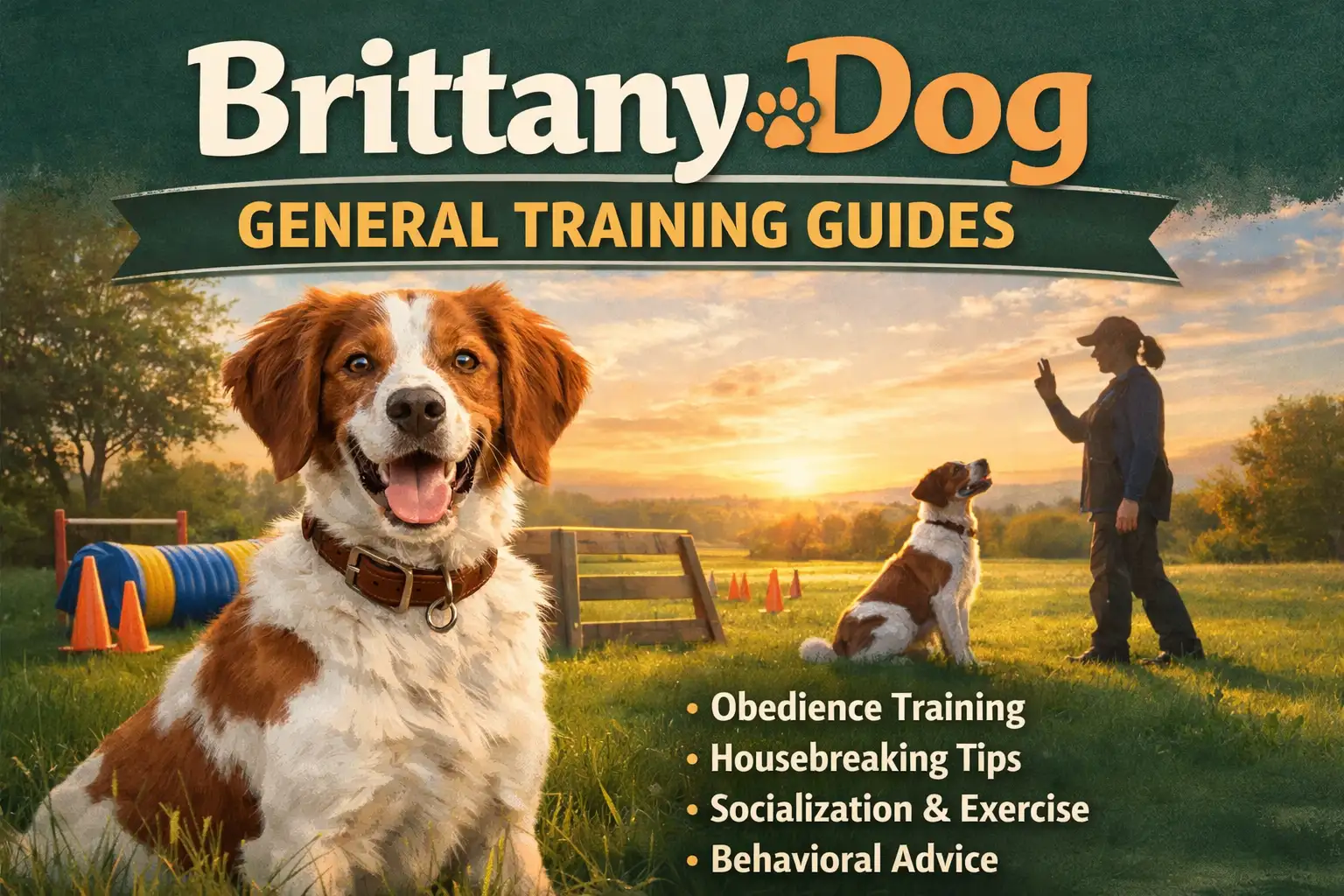 Train your Brittany dog with breed-specific tips for obedience, recall, leash walking, puppy training, prey drive, and common behavior problems.