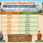 Mature Caucasian Shepherd Dog showing full size, heavy bone structure, and dense fur