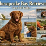Adult Chesapeake Bay Retriever dog with curly brown coat near water, showing strong build and retriever traits