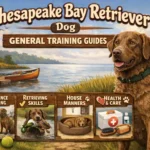 Chesapeake Bay Retriever dog in training outdoors, displaying confidence, independence, and focus
