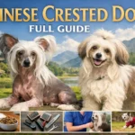 Chinese Crested Dog standing outdoors, showing its small size, alert expression, and distinctive hairless appearance