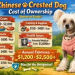 Hairless Chinese Crested dog standing outdoors, representing Chinese Crested dog cost, price, grooming needs, and lifetime ownership expenses.