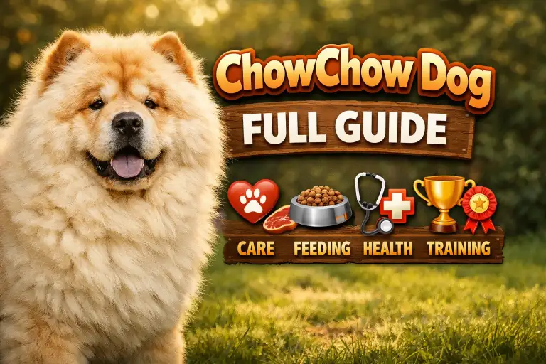 Chow Chow with thick fluffy coat and lion-like appearance standing confidently