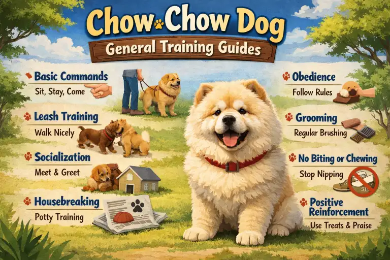 Chow Chow practicing leash training with owner, showing calm and independent nature