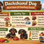 Dachshund eating a measured meal from a bowl, representing the best dog food for Dachshunds and proper feeding portions