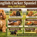 English Cocker Spaniel dog showing friendly temperament, silky coat, and gentle family pet traits
