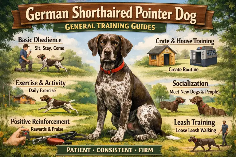 German Shorthaired Pointer dog in training session, focused and energetic, showing responsiveness and drive