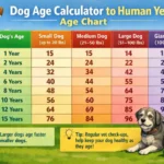 Great Pyrenees age chart comparing dog years to human years
