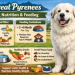 Great Pyrenees eating high-quality large-breed dog food
