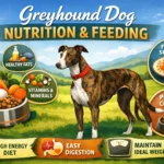 Adult Greyhound standing alert, showing lean muscle and healthy coat
