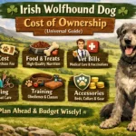Adult Irish Wolfhound standing outdoors showing size and posture