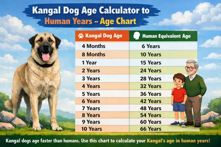 Adult and puppy Kangal Dog side by side illustrating growth stages and age comparison