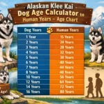 Use this Alaskan Klee Kai age chart to compare dog years to human years, understand life stages, lifespan, and when to use the full age calculator.