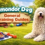 Komondor responding to handler guidance, demonstrating calm confidence and independent working temperament