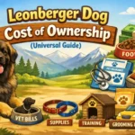 Adult Leonberger dog standing in a yard, showing size, coat, and gentle temperament