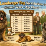 Adult Leonberger dog standing outdoors, showing its large size, thick coat, and gentle expression