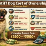 Mastiff Dog cost of ownership guide including food, veterinary care, and lifetime expenses