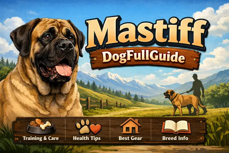 Mastiff Dog breed full guide covering temperament, size, care, and family suitability
