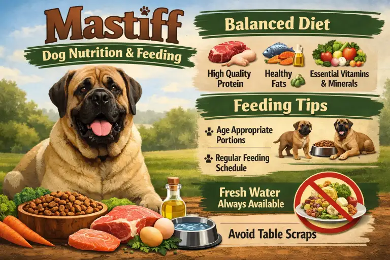 Mastiff Dog nutrition and feeding guide with large-breed diet and portion recommendations