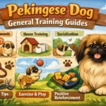 Pekingese training session showing obedience, puppy training, and positive reinforcement techniques