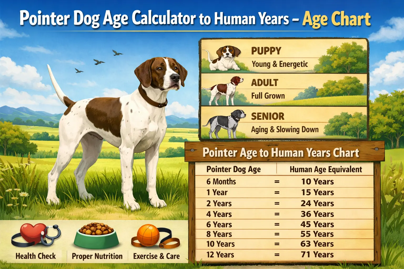 Pointer dog standing outdoors showing typical athletic build and alert posture