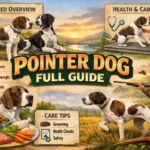 Adult Pointer dog standing outdoors, showing short smooth coat, athletic build, and alert expression