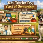 Rat Terrier cost guide showing puppy price, monthly expenses, vet care, food, grooming, and lifetime ownership costs