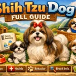 Shih Tzu dog sitting indoors showing its long coat, flat face, and calm companion breed temperament