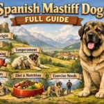 Spanish Mastiff standing calmly with massive body, loose skin, and short dense coat