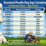 Standard Poodle Dog Age Calculator to Human Years Age Chart