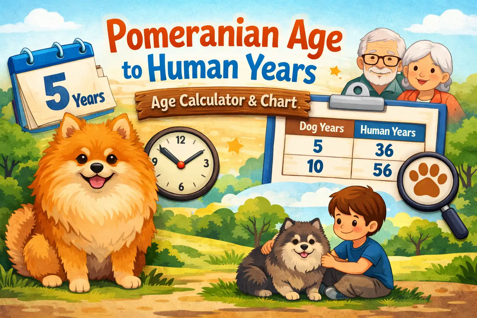Pomeranian Age Chart in Human Years