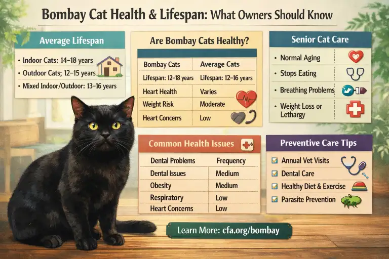 “Bombay cat receiving a veterinary health check”