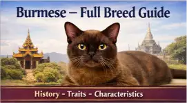 Burmese Cat Full Breed Guide Covering Care, Traits, and Lifespan