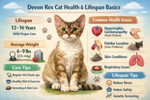Devon Rex cat health issues and lifespan overview with wellness focus
