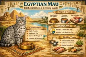 Egyptian Mau cat diet and nutrition guide with healthy feeding recommendations