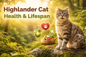 Highlander cat health issues and lifespan overview with wellness focus