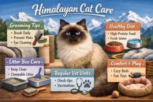 Himalayan cat care guide covering daily care, grooming, and indoor living needs